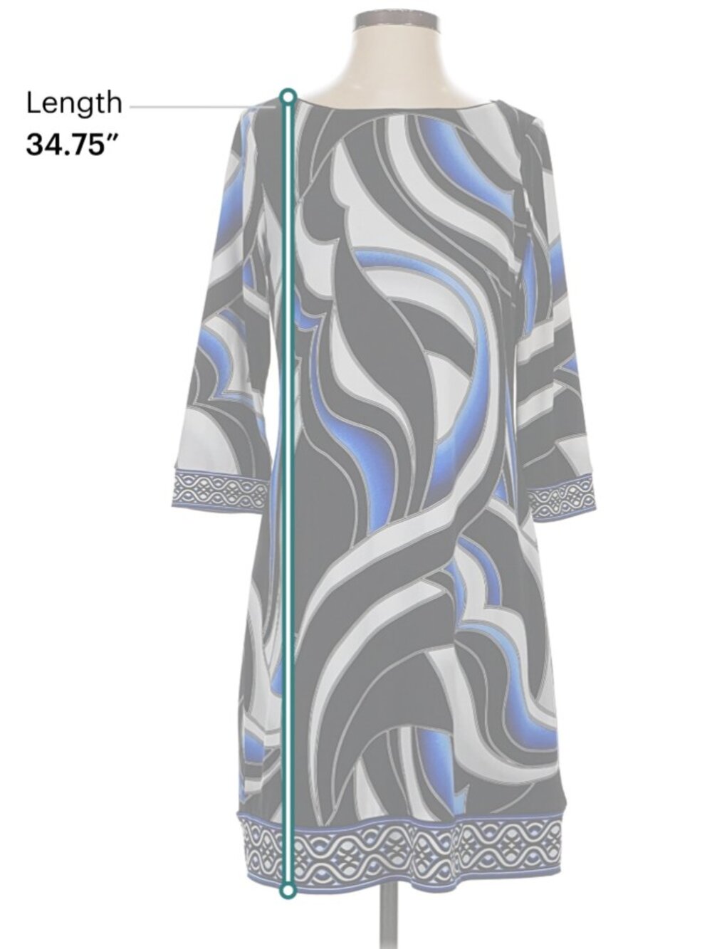 White House Black Market Women's Geo Print Shift Dress - Size S - Like New - Picture 7 of 9